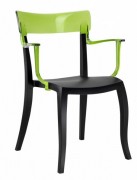 Крісло PAPATYA Hera-K Чорне сидіння, верх зелений