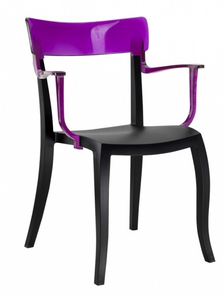 Крісло PAPATYA Hera-K Чорне сидіння, верх пурпуровий