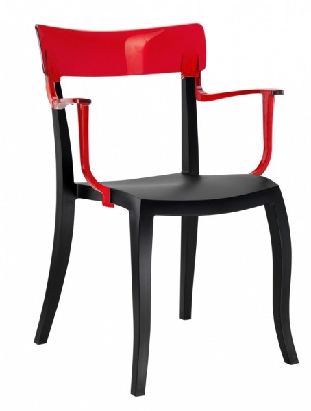 Кресло PAPATYA Hera-K Черное сидение, верх красный