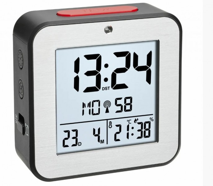 TFA будильник с термогигрометром, 82x33x82 мм (60254754)