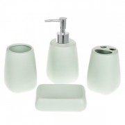 Набор Flora керамический для ванной комнаты 4 предмета мятный 32493