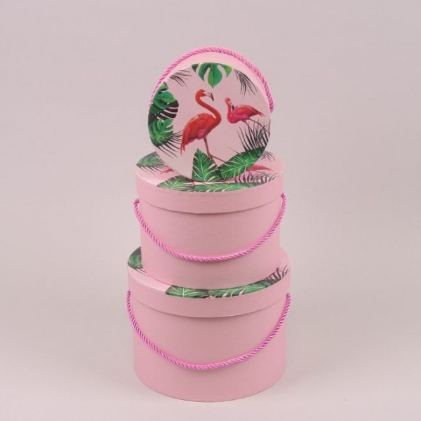 Комплект коробок для цветов Flora Фламинго 3 шт. 41555