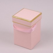 Коробка для цветов Flora розовая 41294