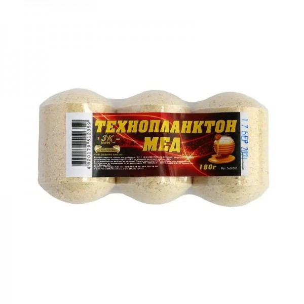 Технопланктон ТМ 3KBaits 180 г мед