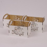 Комплект Flora деревянных кашпо Роза 3 шт. 30824