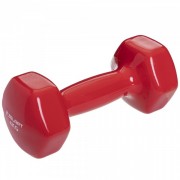 Гантель для фитнеса с виниловым покpытием Zelart TA-2777-4 1шт 4кг цвета в ассортименте Красная