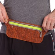 Спортивний органайзер з кишенями сумка на пояс для бігу SP-Sport 1000A коричневий
