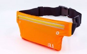 Спортивный органайзер с карманами сумка на пояс для бега SP-Sport GA-6334 оранжевая