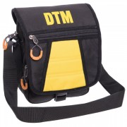 Сумка вертикальная средняя через плечо DTM SP-Sport 605C черная с желтым