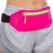 Спортивний органайзер з кишенями сумка на пояс для бігу Zelart SP-Sport YB020-1 рожевий