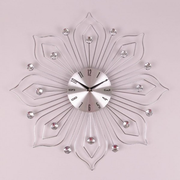 Часы металлические с стразами Flora D-50 см. 38216