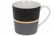 Кухоль порцеляновий Bonadi Золота Лінія, 390мл, колір - чорний (248-707)