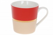 Кружка фарфоровая Bonadi Золотая Линия, 390мл, цвет - красный (248-700)