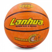 Mяч бaскетбольный peзиновый LANHUA Super soft Indoor S2204 №6 Оpaнжевый