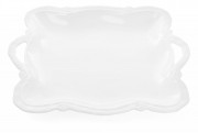 Блюдо фарфоровое сервировочное квадратное с ручками Bonadi, цвет - белый (988-148)