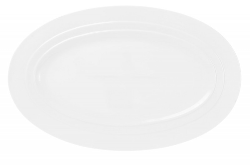 Блюдо фарфоровое сервировочное овальное Bonadi 35см, цвет - белый (988-151)