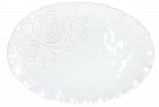 Блюдо керамічне овальне сервірувальне Bonadi Аеліта, колір - білий, 41см (545-475)