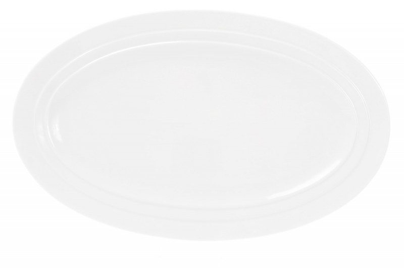 Блюдо фарфоровое сервировочное овальное Bonadi 30см, цвет - белый (988-150)