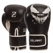 Перчатки боксерские Zelart BO-1370 10-14 унций Черный-белый