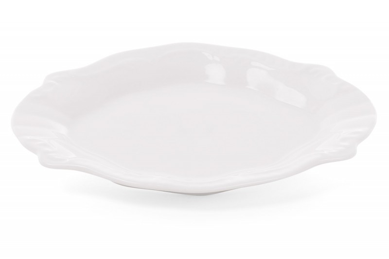 Блюдо фарфоровое сервировочное овальное Bonadi 18 см, цвет - белый (988-172)