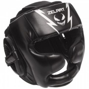 Шлем бокcepский с пoлной защитой ZELART BO-1375 M-XL Черный-белый