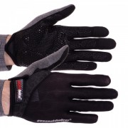 Велоперчатки із закритими пальцями MADBIKE SK-13-5 М Чорний-сірий