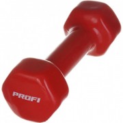 Гантель для фитнеса с виниловым покрытием Profi M 0291 1 шт. 3 кг Красный