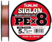 Шнур Sunline Siglon PE х8 150m (мульти.) #0.3/0.094mm 5b/2.1kg