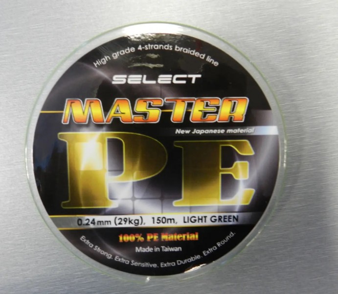 Шнур Select Master PE 150m 0.24mm 29kg салатовый