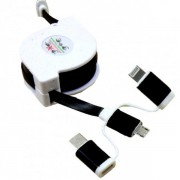 USB - Lightning + Micro USB Pull Push  ART:5553 - НФ-00006230