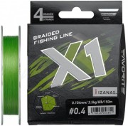 Шнур Favorite X1 PE 4x 150m green 0.4/0.104mm 8lb/3.5kg
