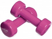Гантель для фитнеса с виниловым покрытием Zelart TA-2777-2 пара Розовый