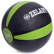 М'яч медичний медбол Zelart Medicine Ball FI-5122-2 2 кг чорний-зелений