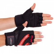 Перчатки для тяжелой атлетики Zelart MARATON 280030 XL черный-красный