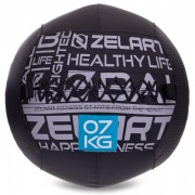 М'яч набивний для крофіту волбол Zelart WALL BALL FI-2637-7 7кг чорний
