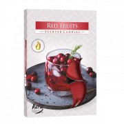 Свеча чайная таблетка ароматическая Flora Красные фрукты D-3,9 см. 6 шт. 27542