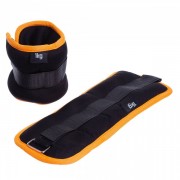 Утяжелители-манжеты для рук и ног Zelart SP-Sport FI-1303-2 2x1кг черный-оранжевый