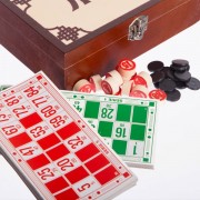 Настільна гра лото в дерев'яній коробці Zelart SP-Sport W9902 кольори в асортименті