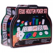 Набор для покера в металлической коробке на 200 фишек Zelart SP-Sport IG-1103240