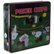 Набор для покера в металлической коробке на 500 фишек Zelart SP-Sport IG-3006
