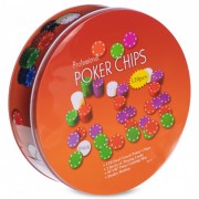 Набор для покера в круглой металлической коробке на 120 фишек Zelart SP-Sport IG-6617