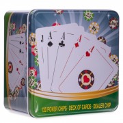 Набор для покера в металлической коробке на 120 фишек ZelartSP-Sport IG-6893