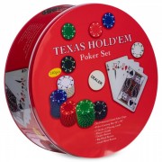 Набор для покера в круглой металлической коробке на 240 фишек Zelart SP-Sport IG-6616