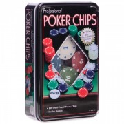 Набір для гри в покер в металевій коробці SP-Sport IG-1102110 100 фішек