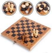 Набор настольных игр 3 в 1 Zelart SP-Sport S2414 шахматы, шашки, нарды