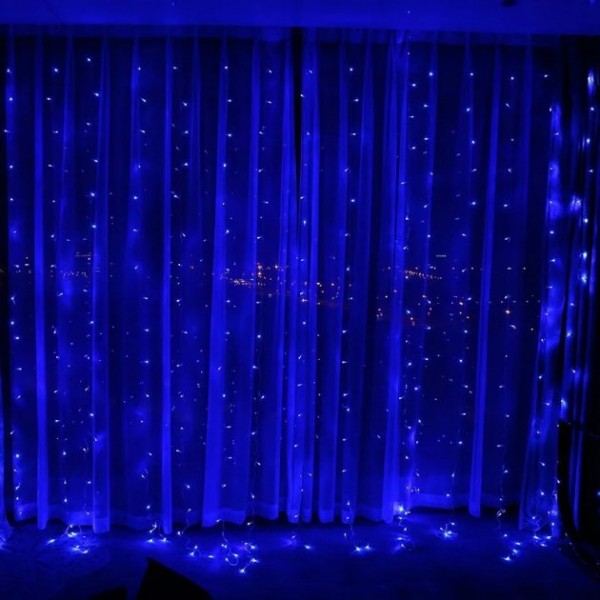 Гирлянда-водопад (Curtain-Lights) Itrains 240B-2 внутренняя,  3*1,5м (Синий) - НФ-00007750
