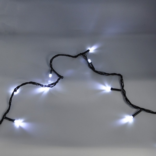 Гірлянда-нитка (String-Lights) 100W-3 внутрішня, пров.: чорний, 7м (Білий) ART:2968 - 10594
