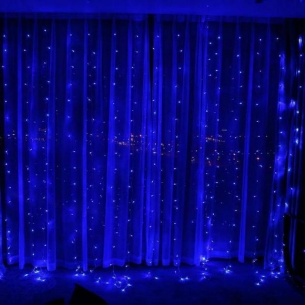 Гирлянда-штора (Curtain-Lights) 150M-? внутренняя,  3м (Разноцветная) ART:7250 - НФ-00005876
