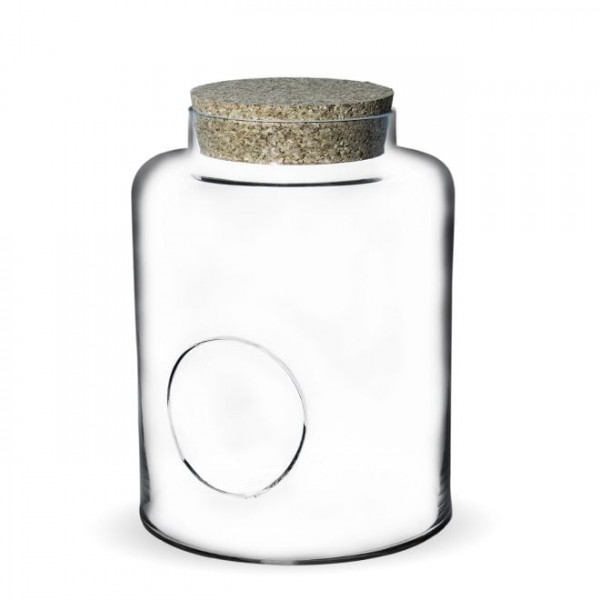 Ємність скляна для флораріуму з кришкою Flora H-27 см. 8421 (Другий сорт)