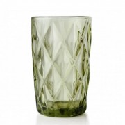 Комплект зелених скляних склянок Flora 300 мл. 6 шт. 30650